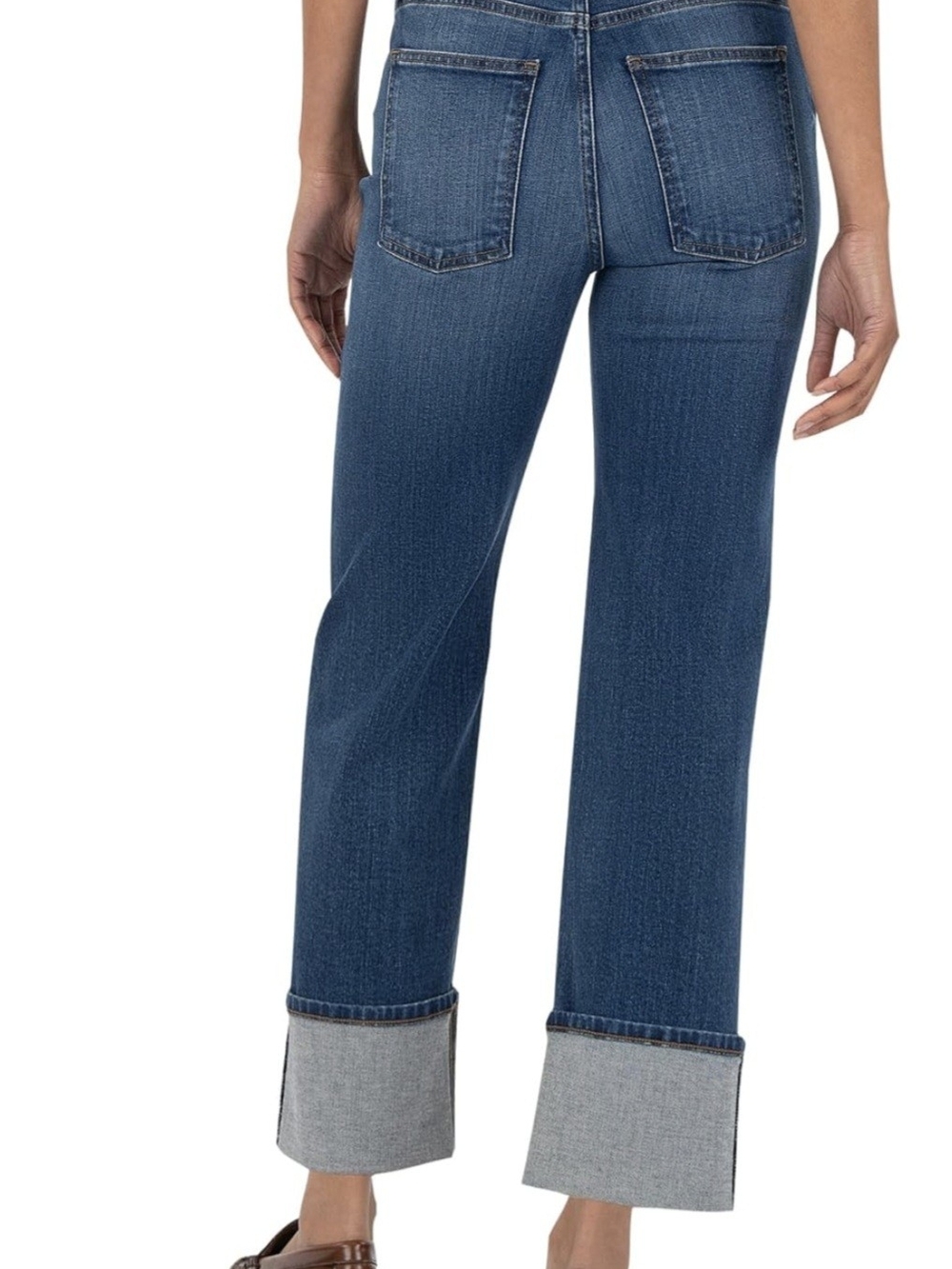 Kut From The Kloth Womens High Rise Wide Leg Cuffed Jeans. Size 2 NWT. - Picture 4 of 14